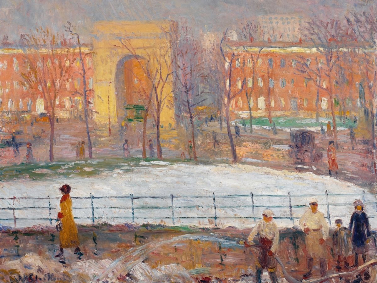 Street Cleaners, Washington Square | William Glackens | Ave Legato Art Prints