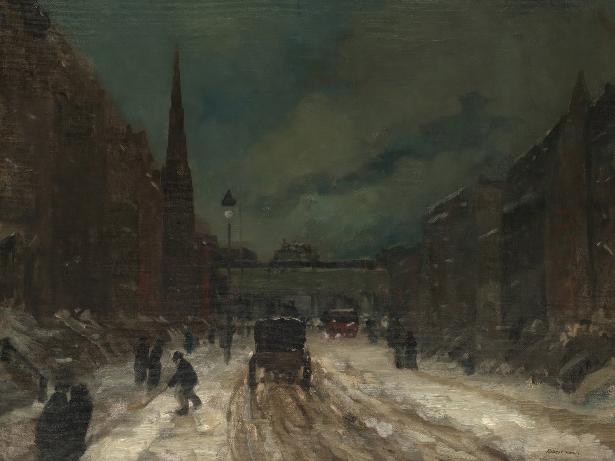 Street Scene with Snow | Robert Henri | Ave Legato Art Prints