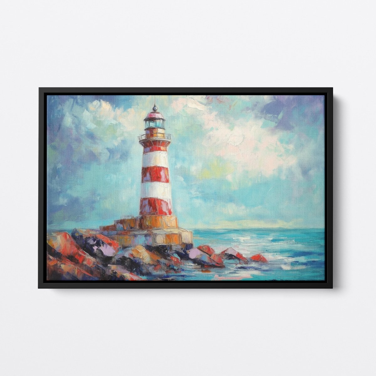 Striped Lighthouse | Ave Legato | Ave Legato Art Prints