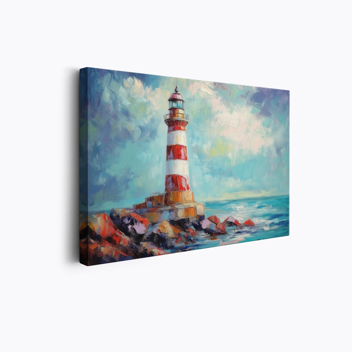 Striped Lighthouse | Ave Legato | Ave Legato Art Prints