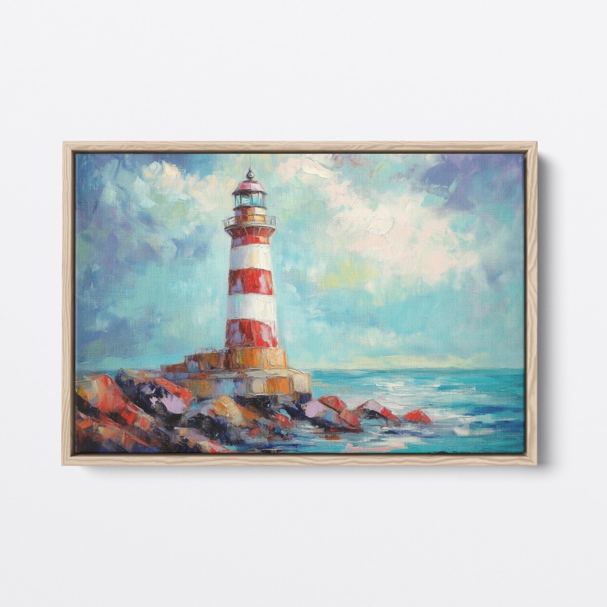 Striped Lighthouse | Ave Legato | Ave Legato Art Prints