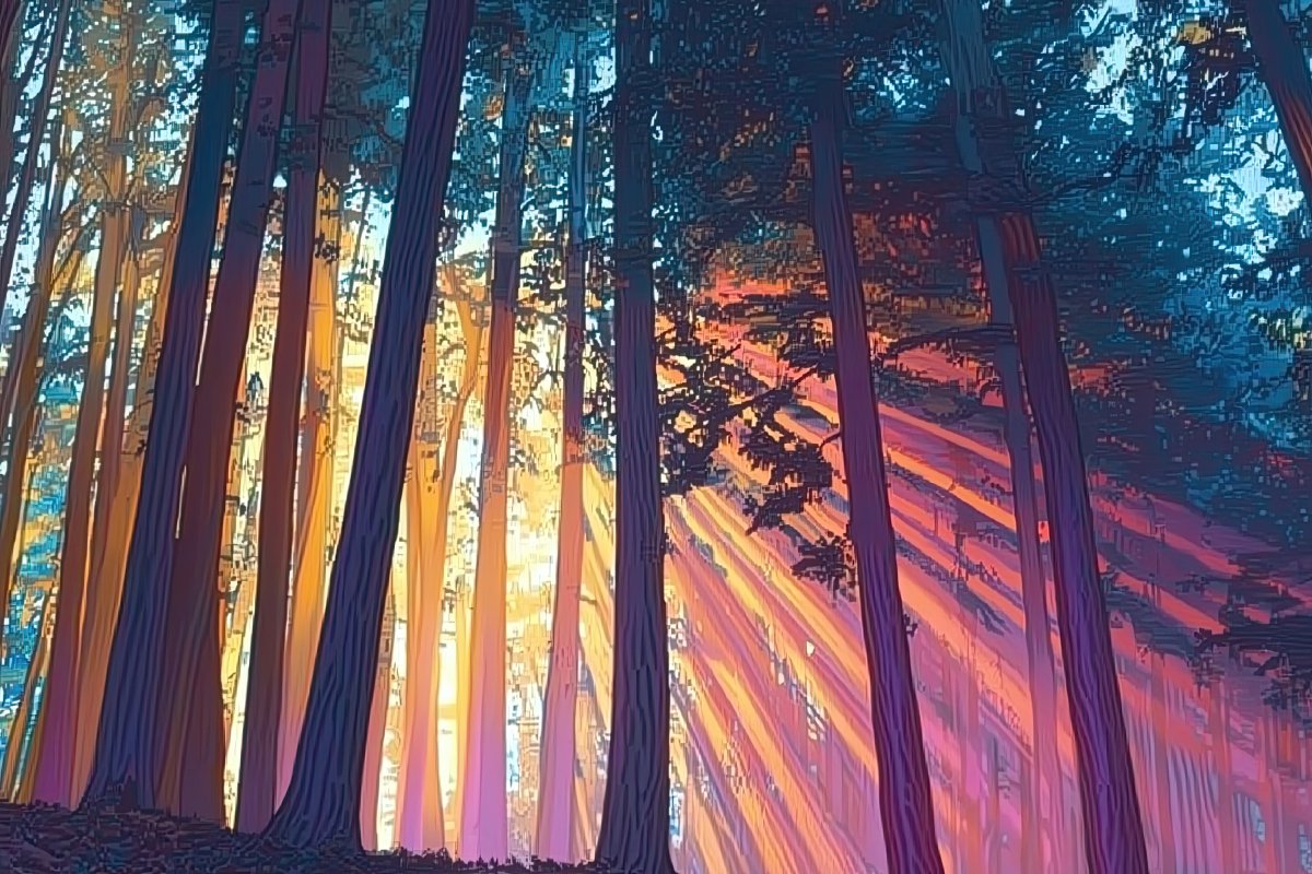 Sunlight Through Tall Pines | Ave Legato | Ave Legato Art Prints