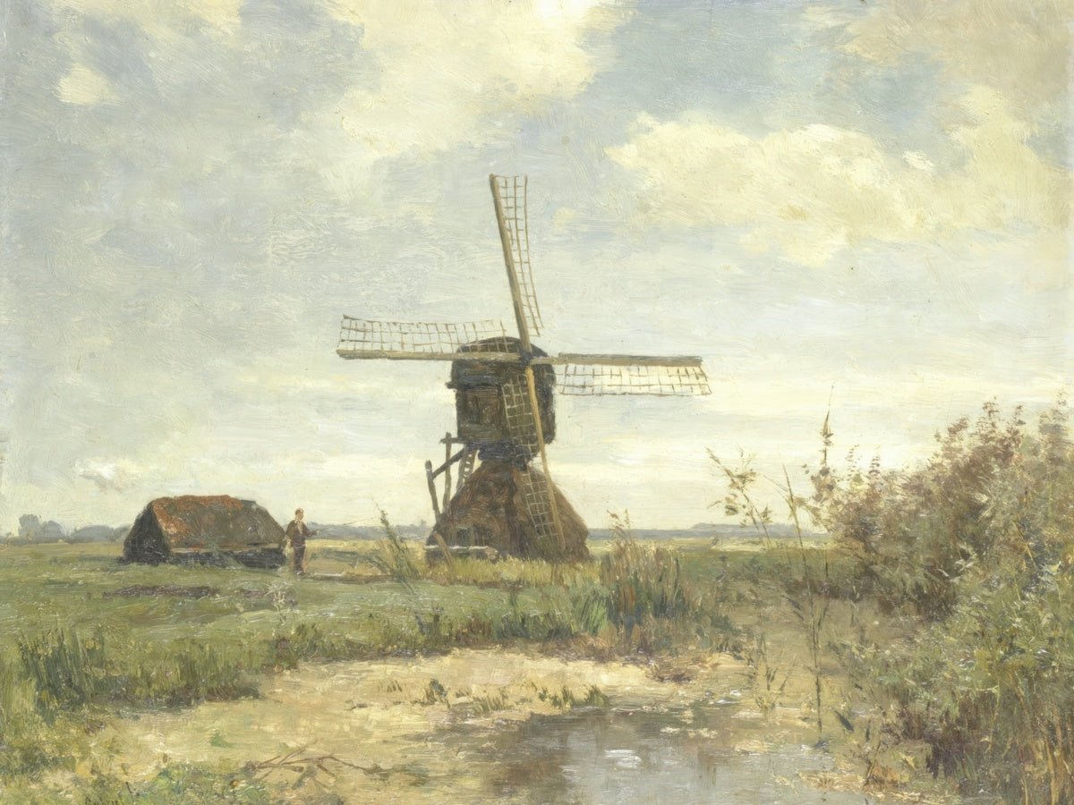 Sunny Day, Windmill on a Waterway | Paul Gabriël | Ave Legato Art Prints