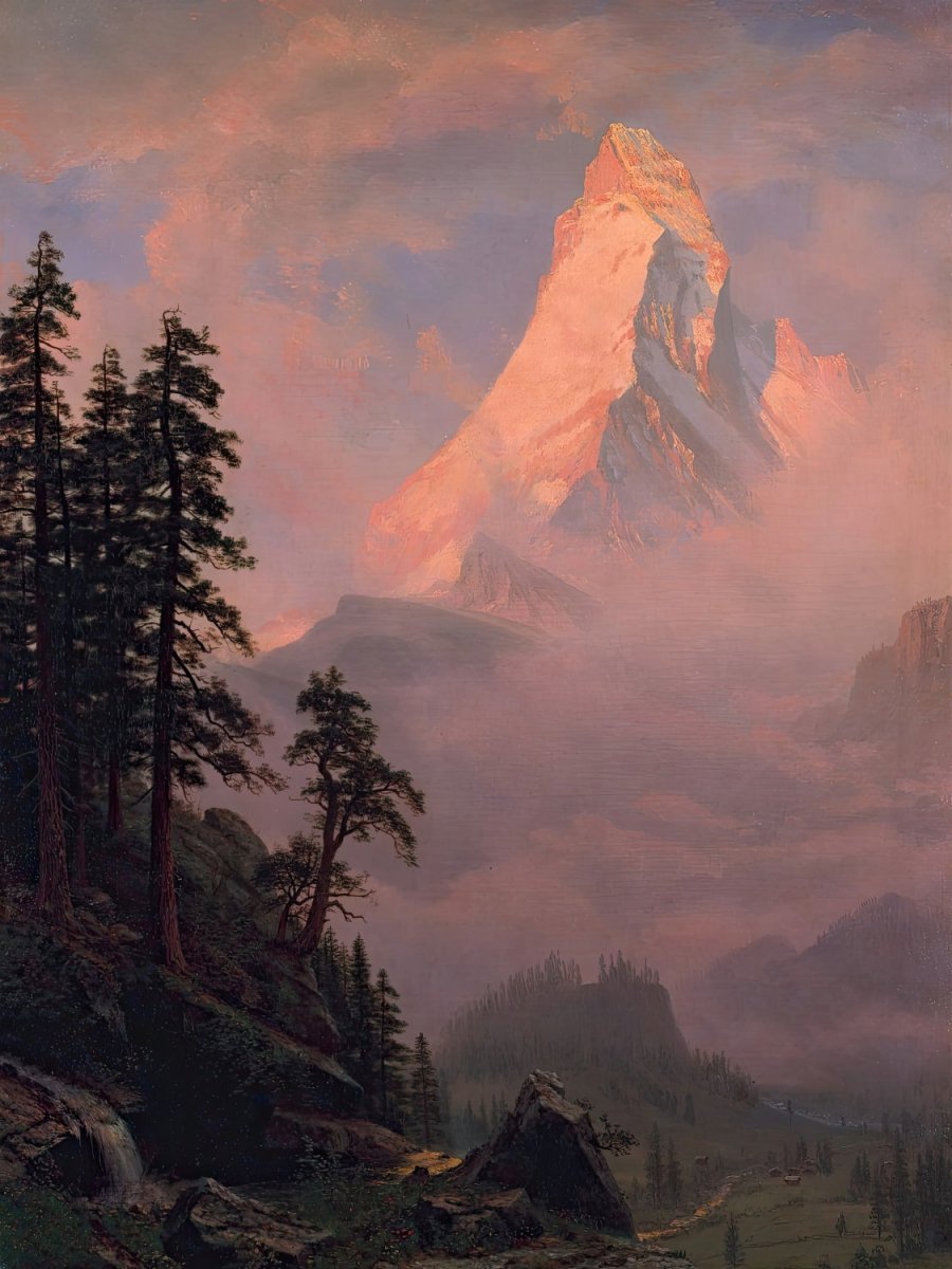 Sunrise on the Matterhorn | Albert Bierstadt | Ave Legato Art Prints