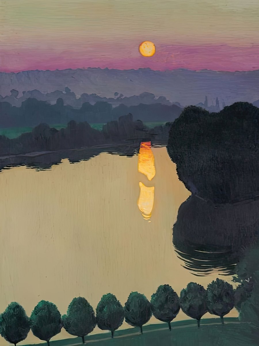 Sunset at the Andelys | Felix Vallotton | Ave Legato Art Prints