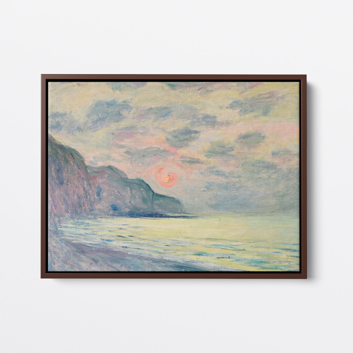 Sunset, Foggy Weather, Pourville | Claude Monet | Ave Legato Art Prints