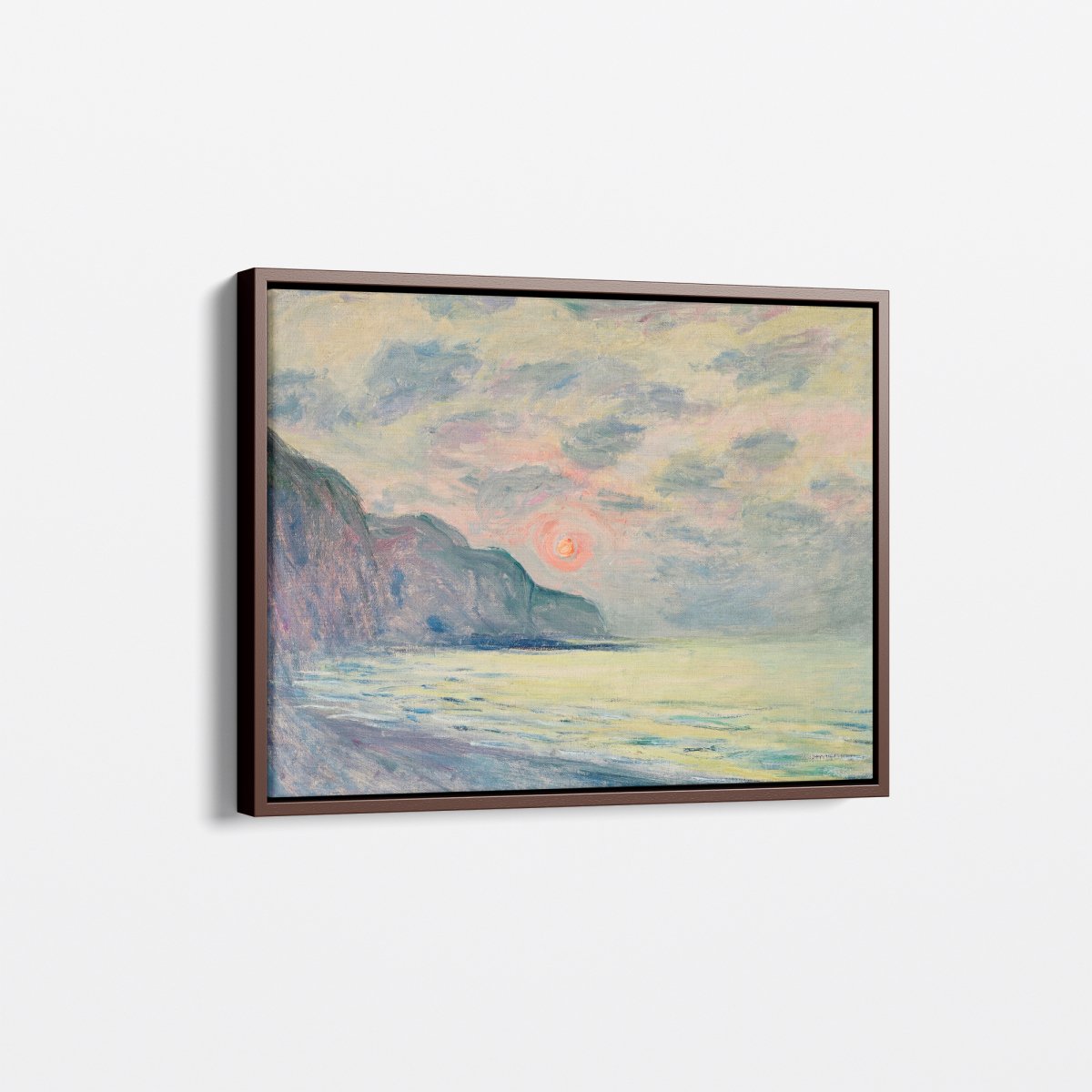 Sunset, Foggy Weather, Pourville | Claude Monet | Ave Legato Art Prints