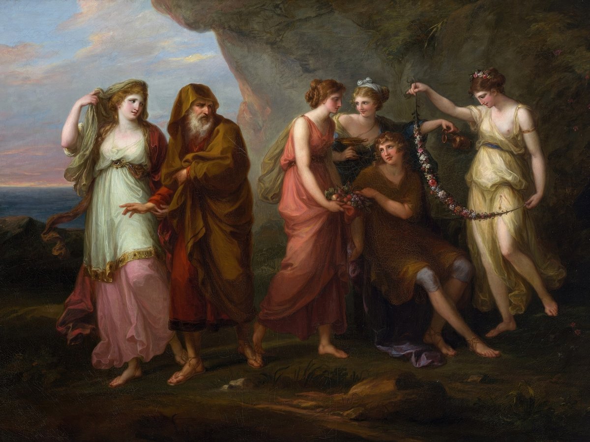 Telemachus and the Nymphs of Calypso | Angelica Kauffman | Ave Legato Art Prints