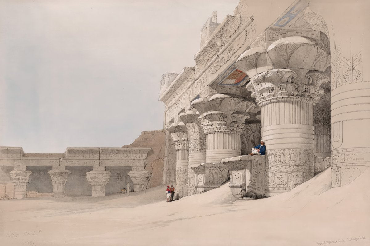 Temple of Horus, Edfu, from Egypt and Nubia | David Roberts | Ave Legato Art Prints