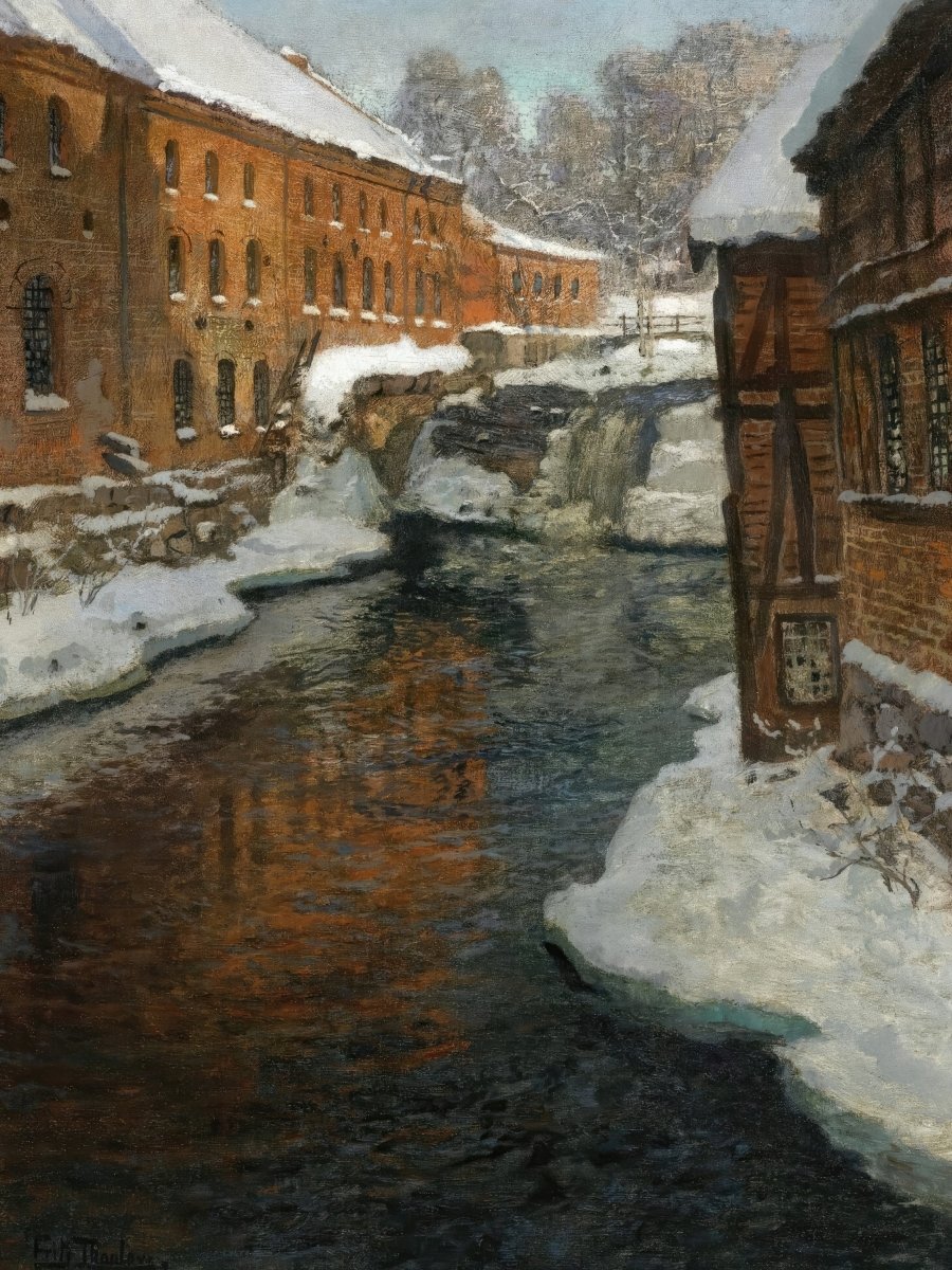 The Akerselven River in the Snow | Frits Thaulow | Ave Legato Art Prints