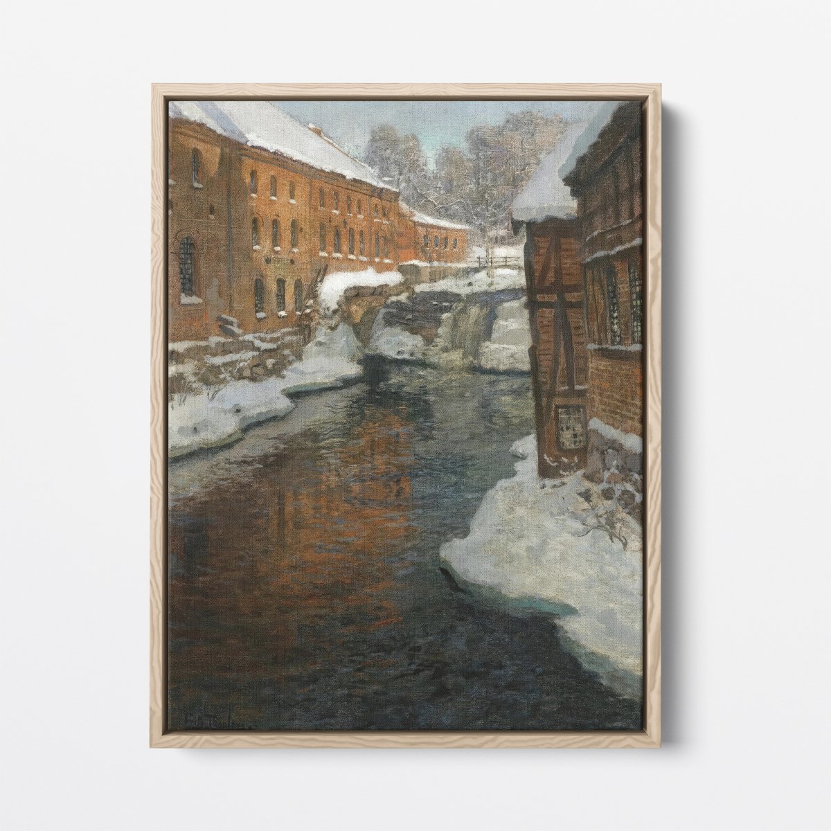 The Akerselven River in the Snow | Frits Thaulow | Ave Legato Art Prints