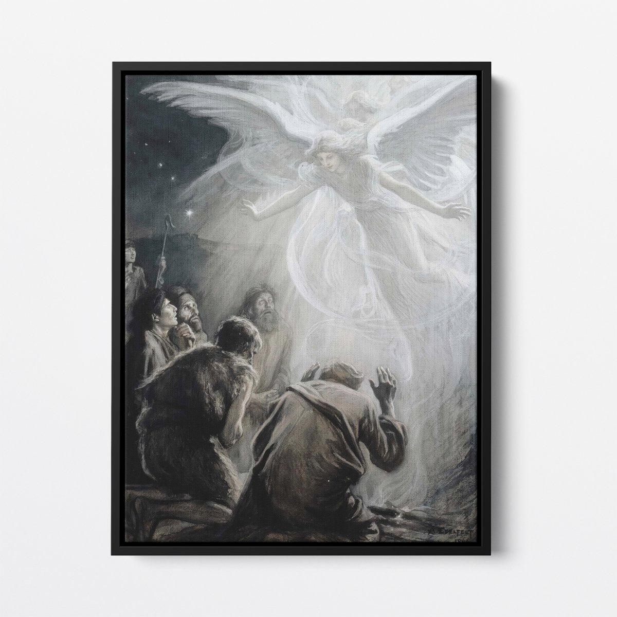 The Angels' Appearance to the Shepherds | Albert Edelfelt | Ave Legato Art Prints