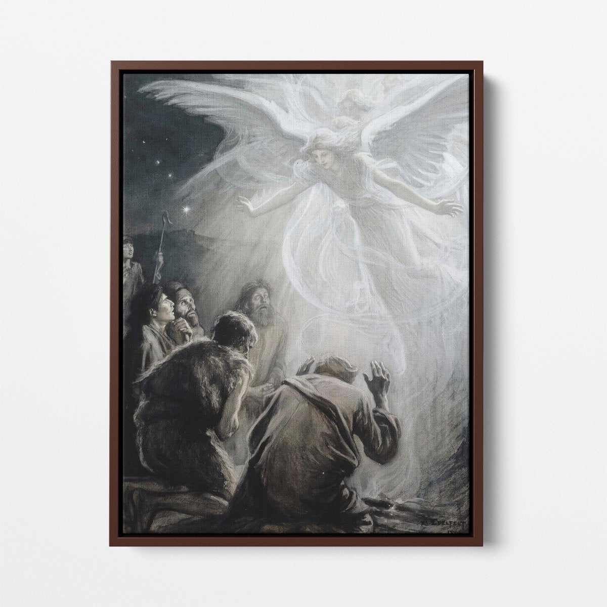 The Angels' Appearance to the Shepherds | Albert Edelfelt | Ave Legato Art Prints