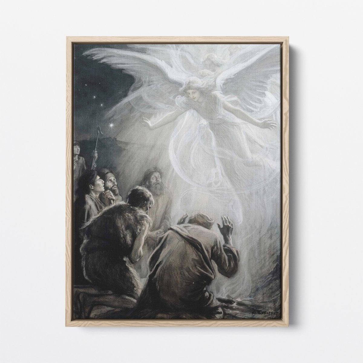 The Angels' Appearance to the Shepherds | Albert Edelfelt | Ave Legato Art Prints