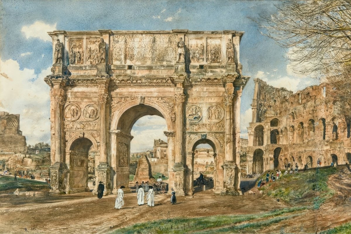 The Arch of Constantine and the Colosseum | Rudolf von Alt | Ave Legato Art Prints