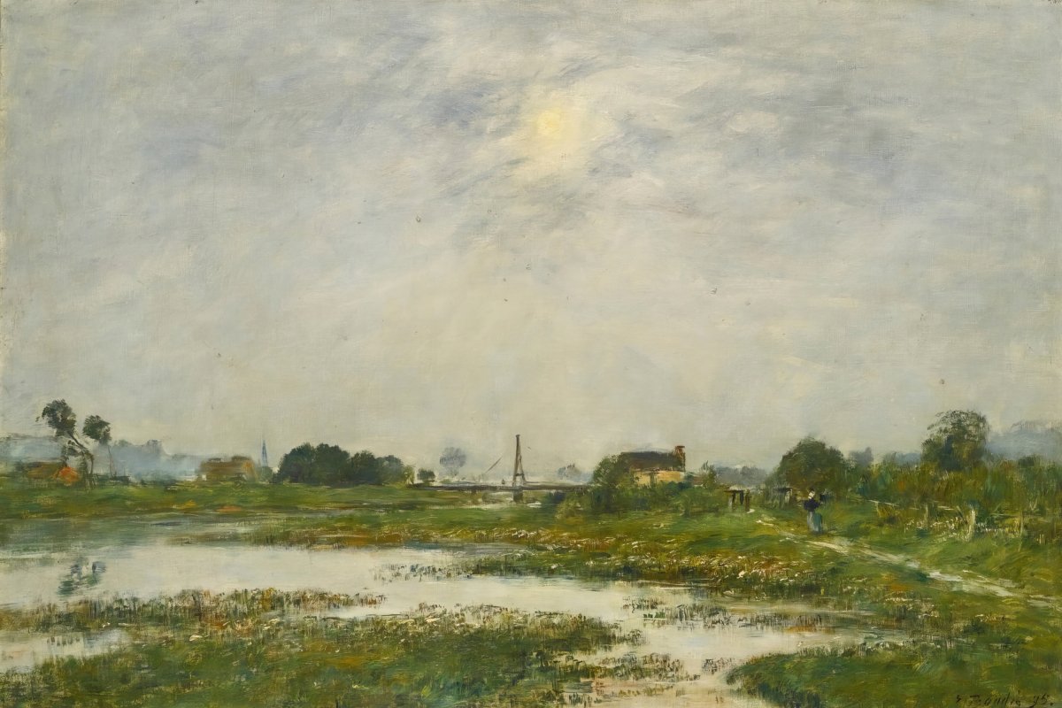 The Banks of the Touques during High Tides | Eugène Boudin | Ave Legato Art Prints