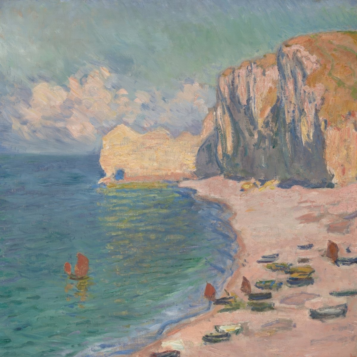 The Beach and the Falaise d'Amont | Claude Monet | Ave Legato Art Prints