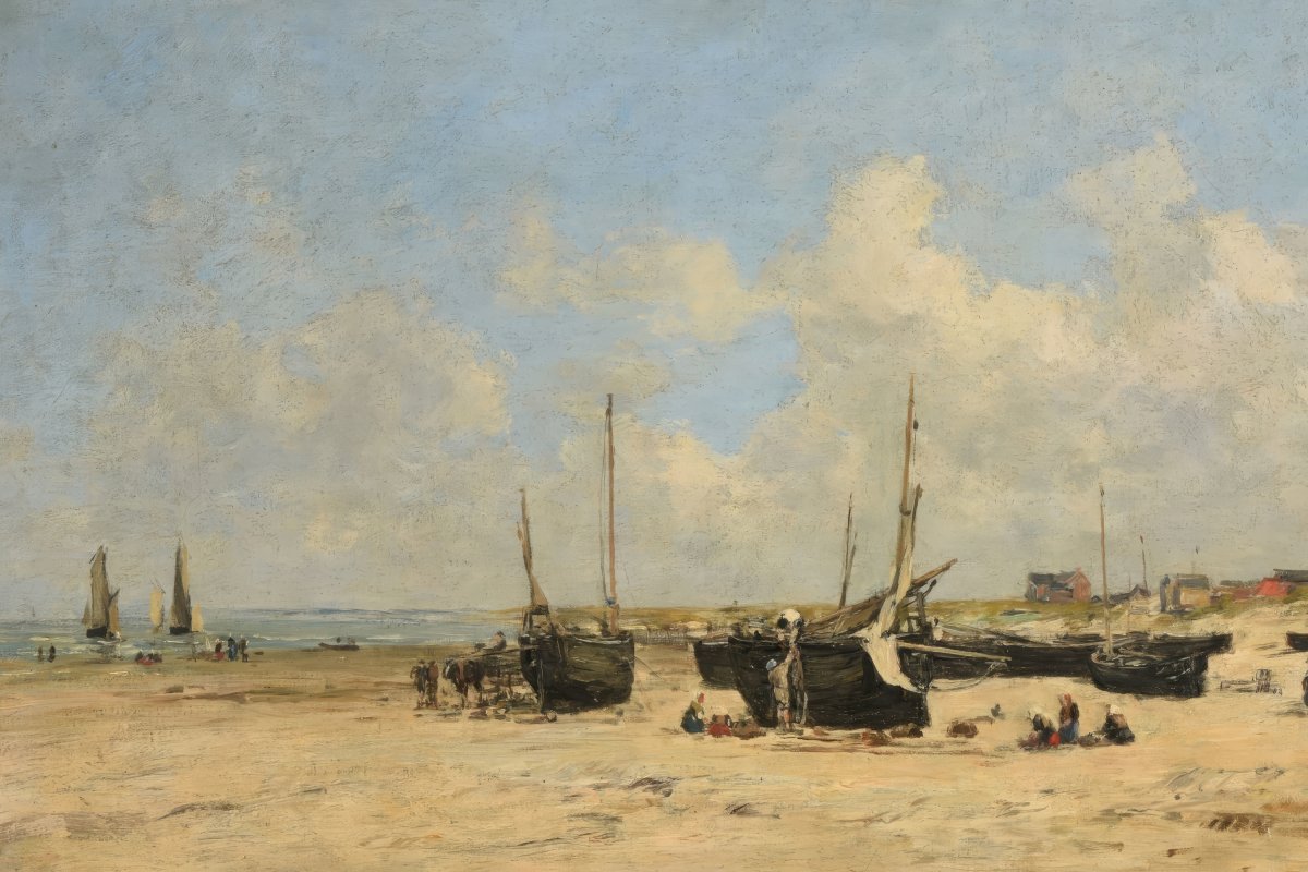 The Beach at Low Tide, France | Eugène Boudin | Ave Legato Art Prints