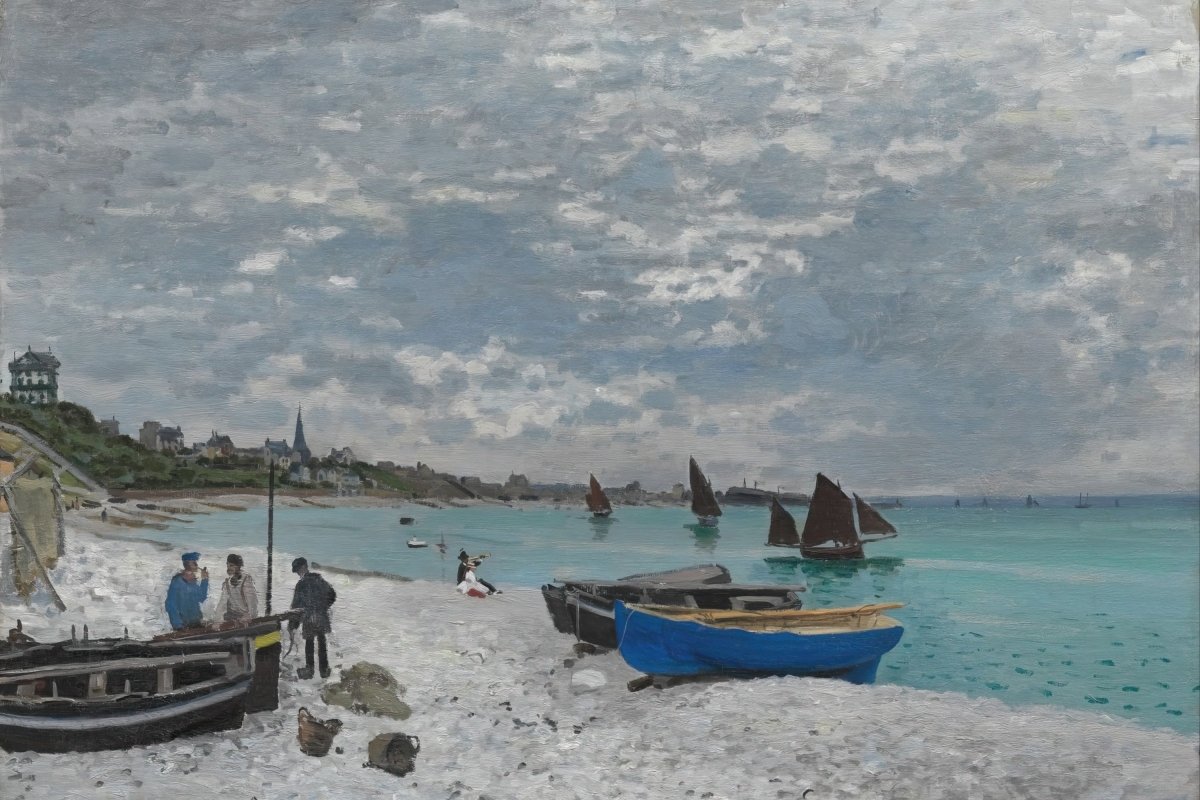 The Beach at Sainte - Adresse | Claude Monet | Ave Legato Art Prints