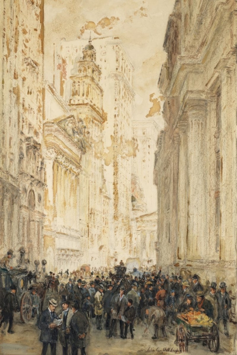 The Broad Exchange, Broad Street, New York | Colin Campbell Cooper | Ave Legato Art Prints