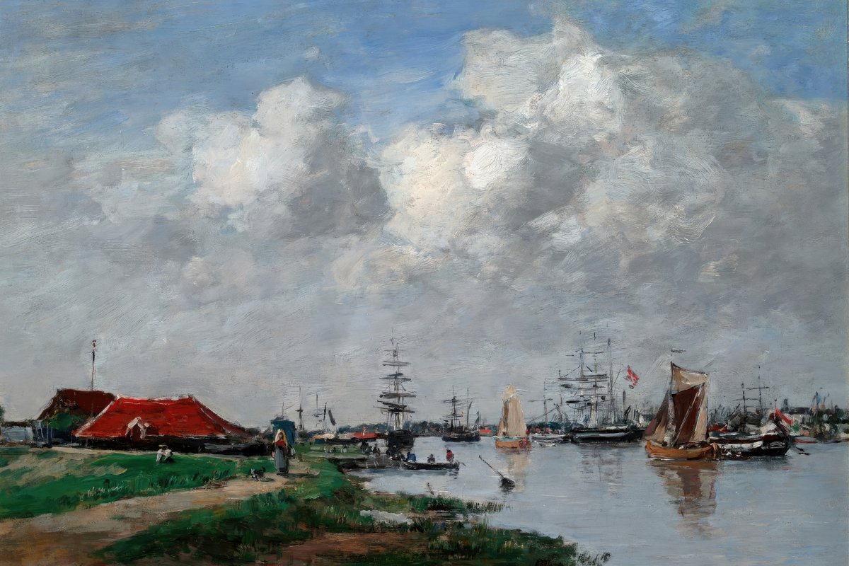 The Escaut River in Antwerp | Eugène Boudin | Ave Legato Art Prints