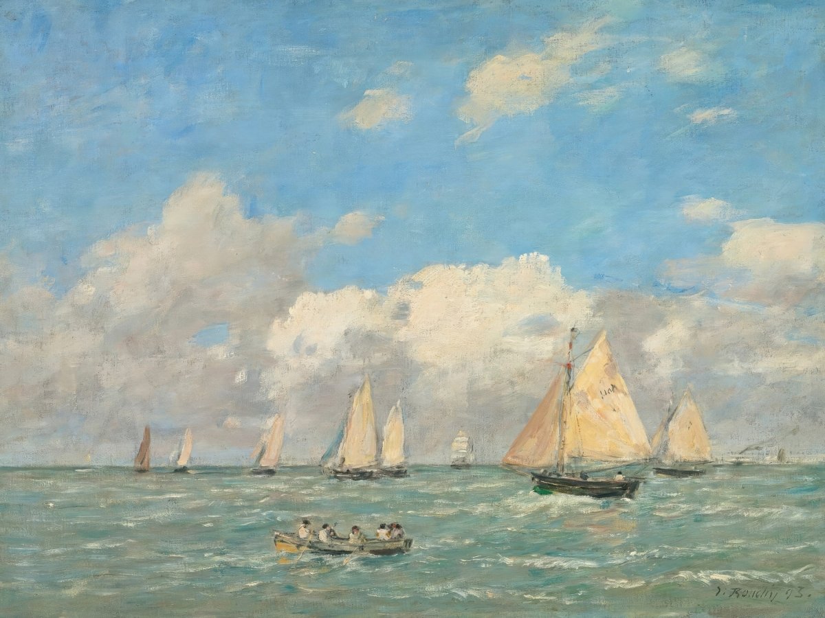 The Exit of the Boats in Trouville | Eugène Boudin | Ave Legato Art Prints