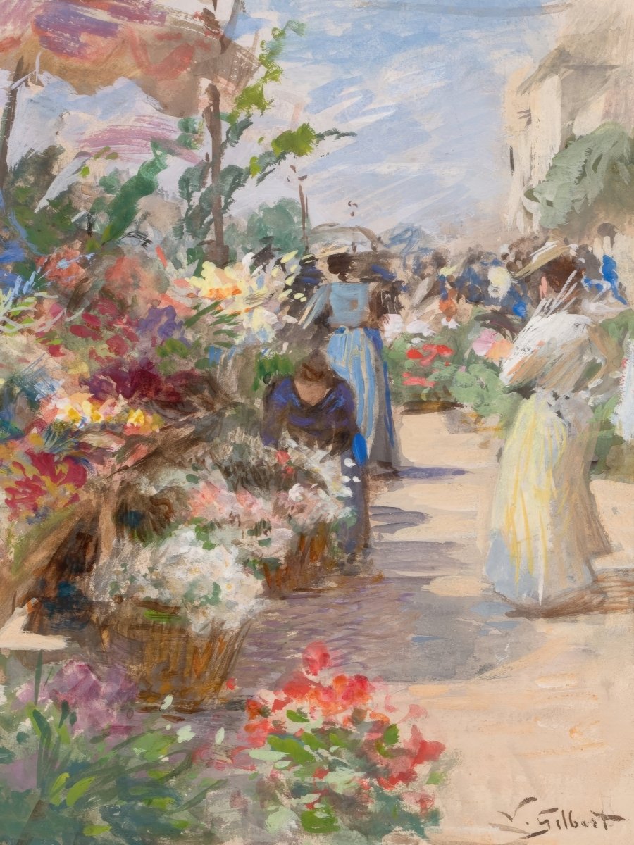 The Flower Market (Gilbert) | Victor Gabriel Gilbert | Ave Legato Art Prints