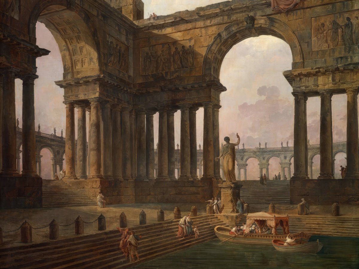 The Landing Place | Hubert Robert | Ave Legato Art Prints