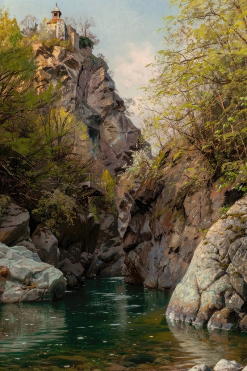 The Mountain Gorge, Meran | Peder Monsted | Ave Legato Art Prints