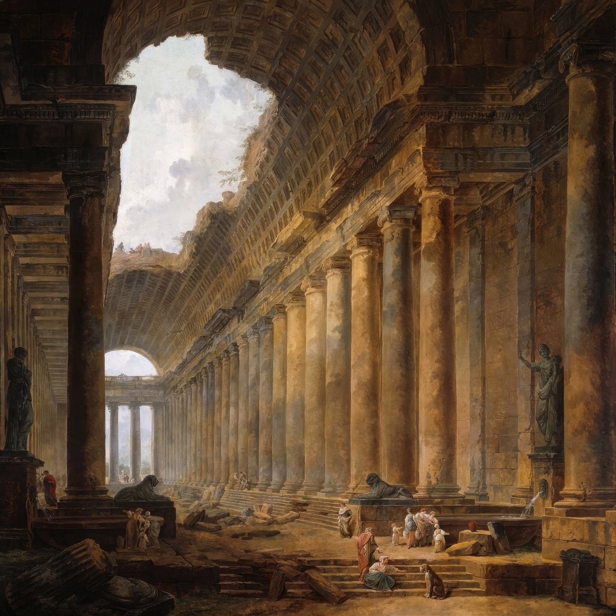 The Old Temple | Hubert Robert | Ave Legato Art Prints