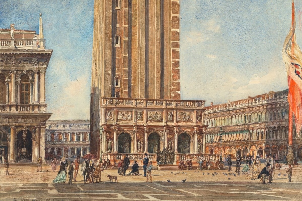 The Piazza San Marco, 1874 | Rudolf von Alt | Ave Legato Art Prints