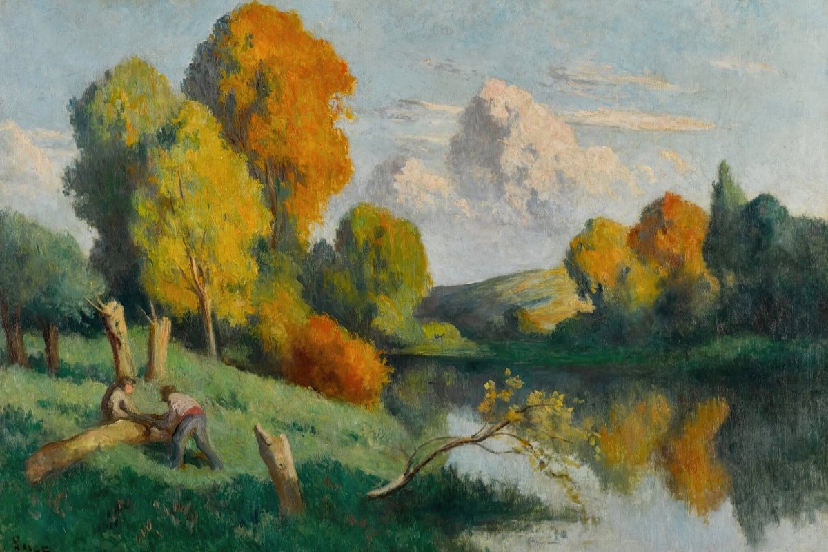 The Sawers, Landscape of La Cure | Maximilien Luce | Ave Legato Art Prints