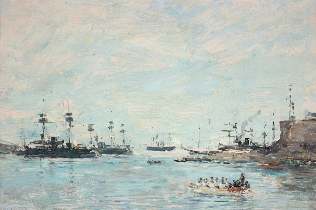 The Squadron off Villefranche | Eugène Boudin | Ave Legato Art Prints