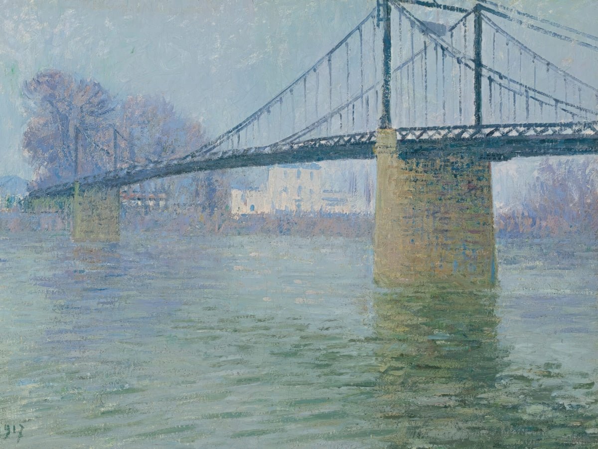 The Suspension Bridge at Triel | Gustave Loiseau | Ave Legato Art Prints