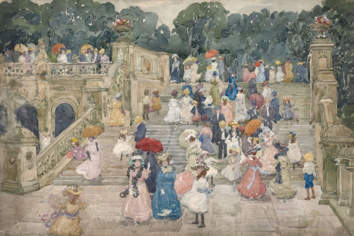 The Terrace Bridge, Central Park | Maurice Prendergast | Ave Legato Art Prints