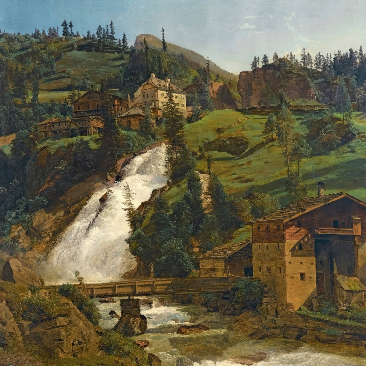 The Wildbad Gastein Falls | Ferdinand Waldmuller | Ave Legato Art Prints