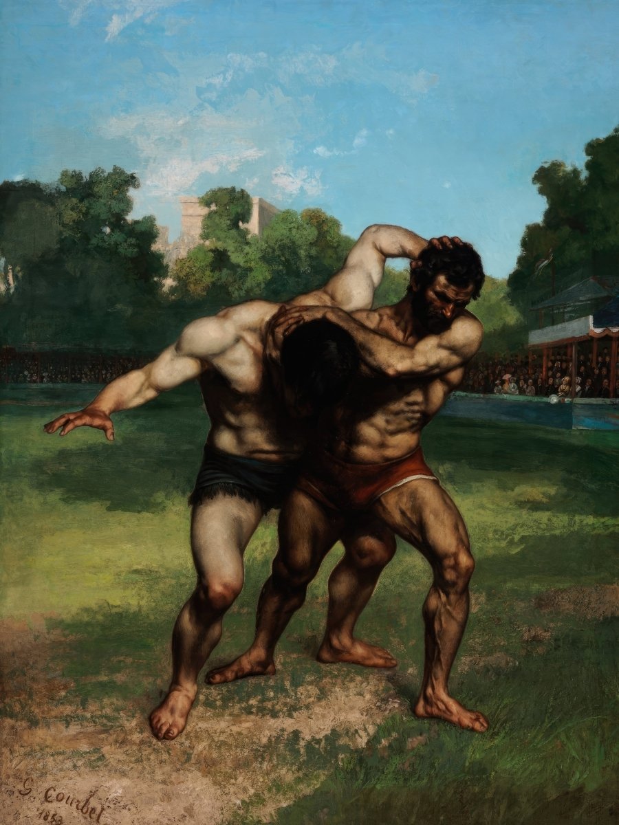 The Wrestlers | Gustave Courbet | Ave Legato Art Prints