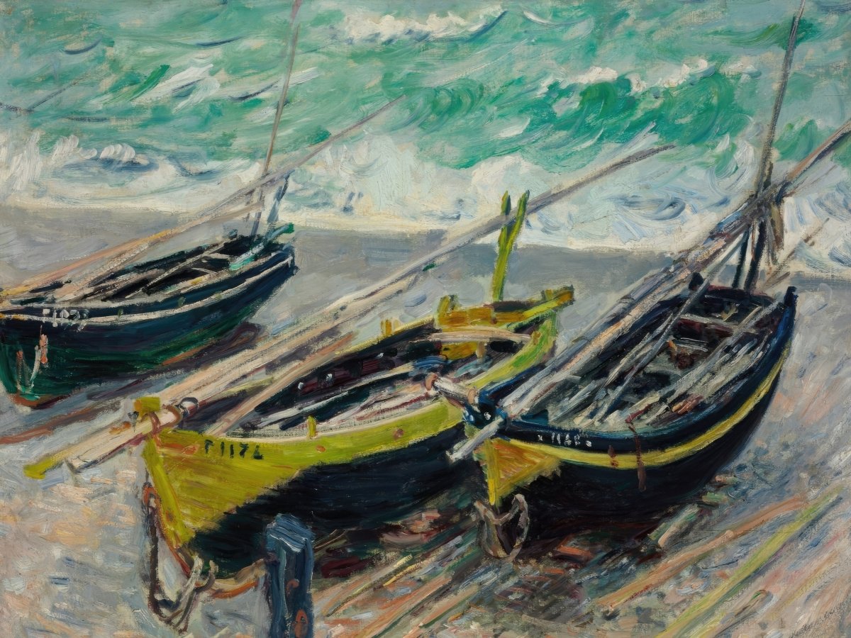 Three Fishing Boats | Claude Monet | Ave Legato Art Prints