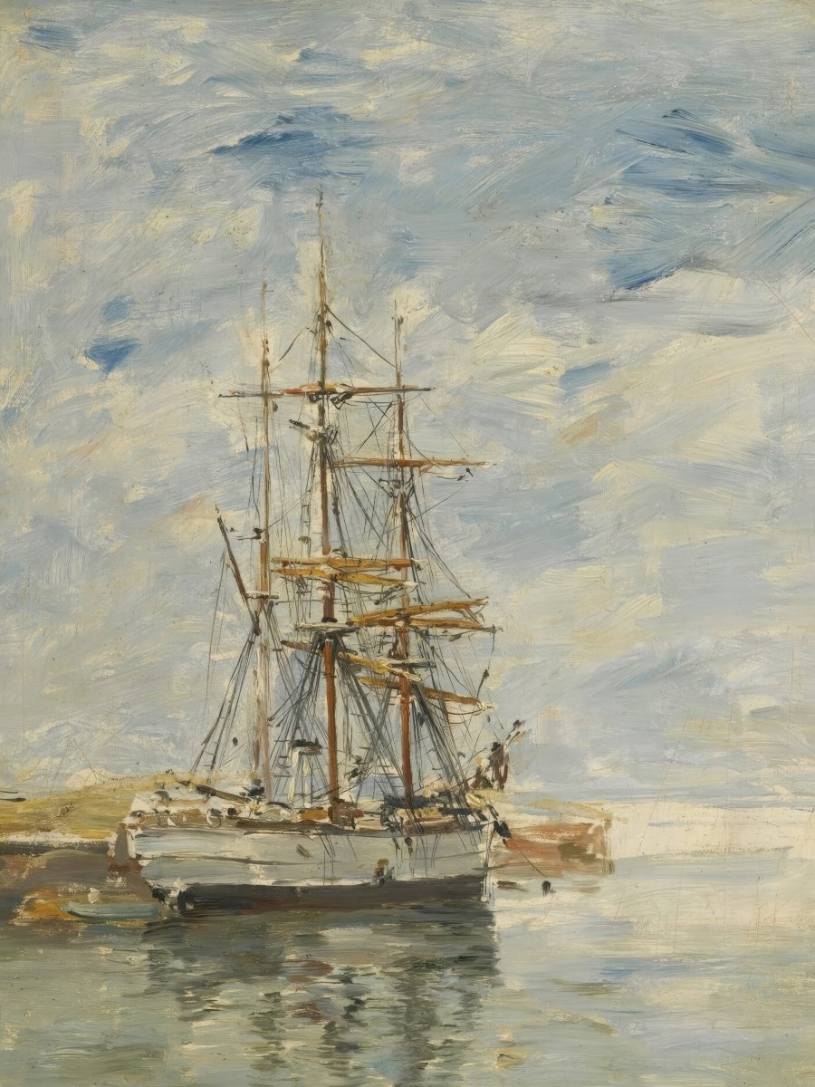 Three - Masted Ship at Anchor | Eugène Boudin | Ave Legato Art Prints