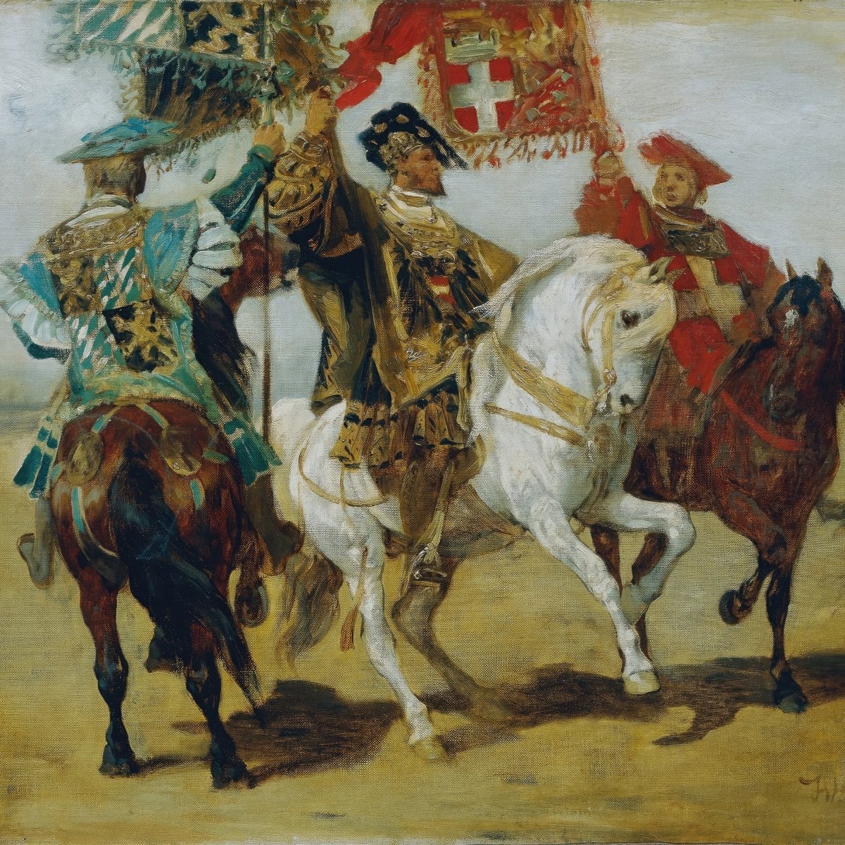 Three Mounted Standard Bearers | Hans Makart | Ave Legato Art Prints