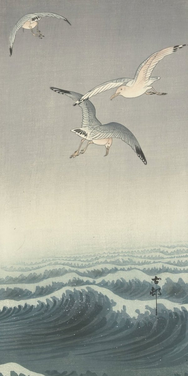 Three Seagulls | Ohara Koson | Ave Legato Art Prints