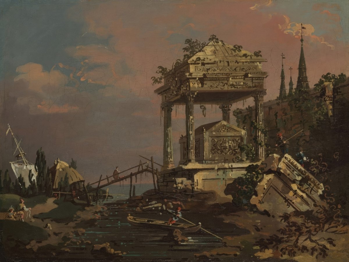 Tomb by the Lagoon | Canaletto | Ave Legato Art Prints