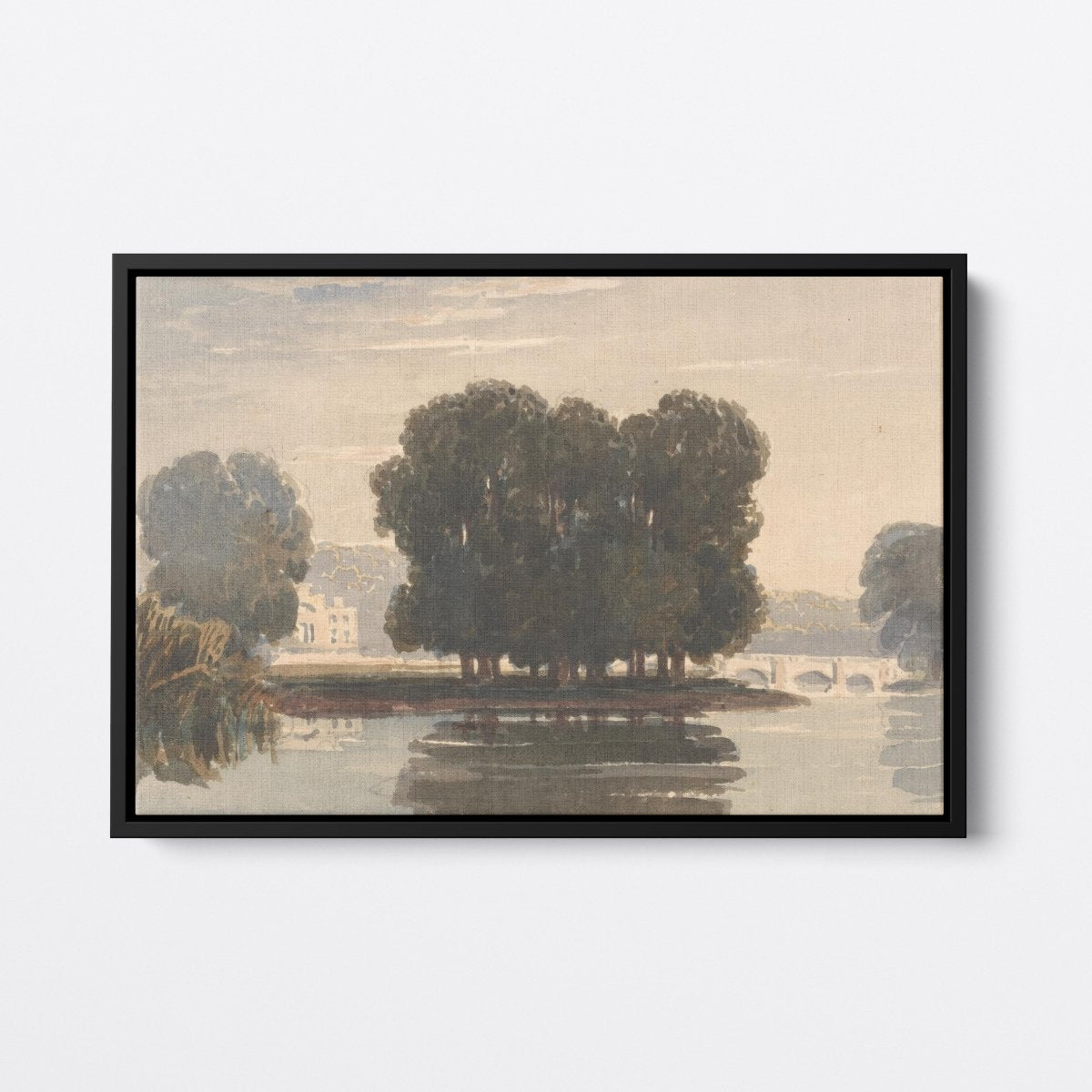 Trees Foregrounding Richmond Bridge | David Cox | Ave Legato Art Prints