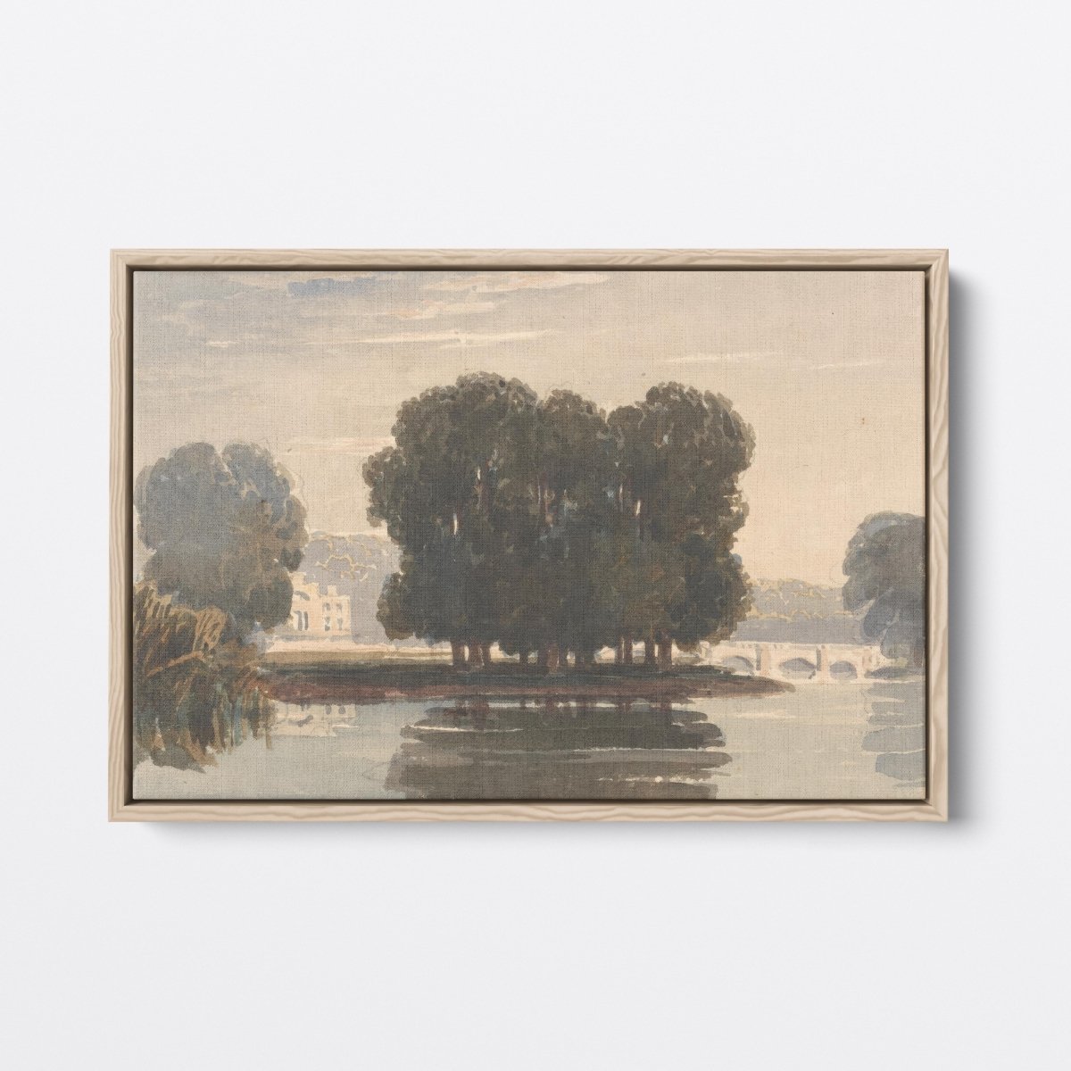 Trees Foregrounding Richmond Bridge | David Cox | Ave Legato Art Prints