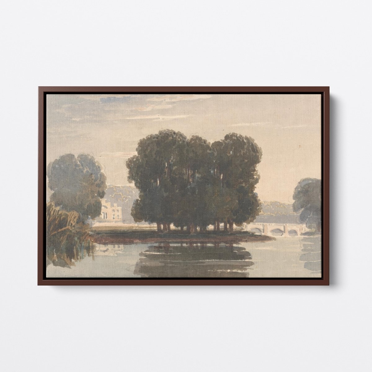 Trees Foregrounding Richmond Bridge | David Cox | Ave Legato Art Prints