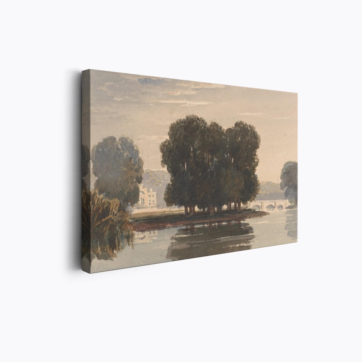 Trees Foregrounding Richmond Bridge | David Cox | Ave Legato Art Prints