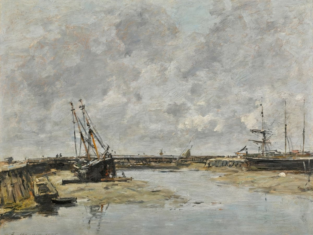 Trouville, the Piers at Low Tide | Eugène Boudin | Ave Legato Art Prints