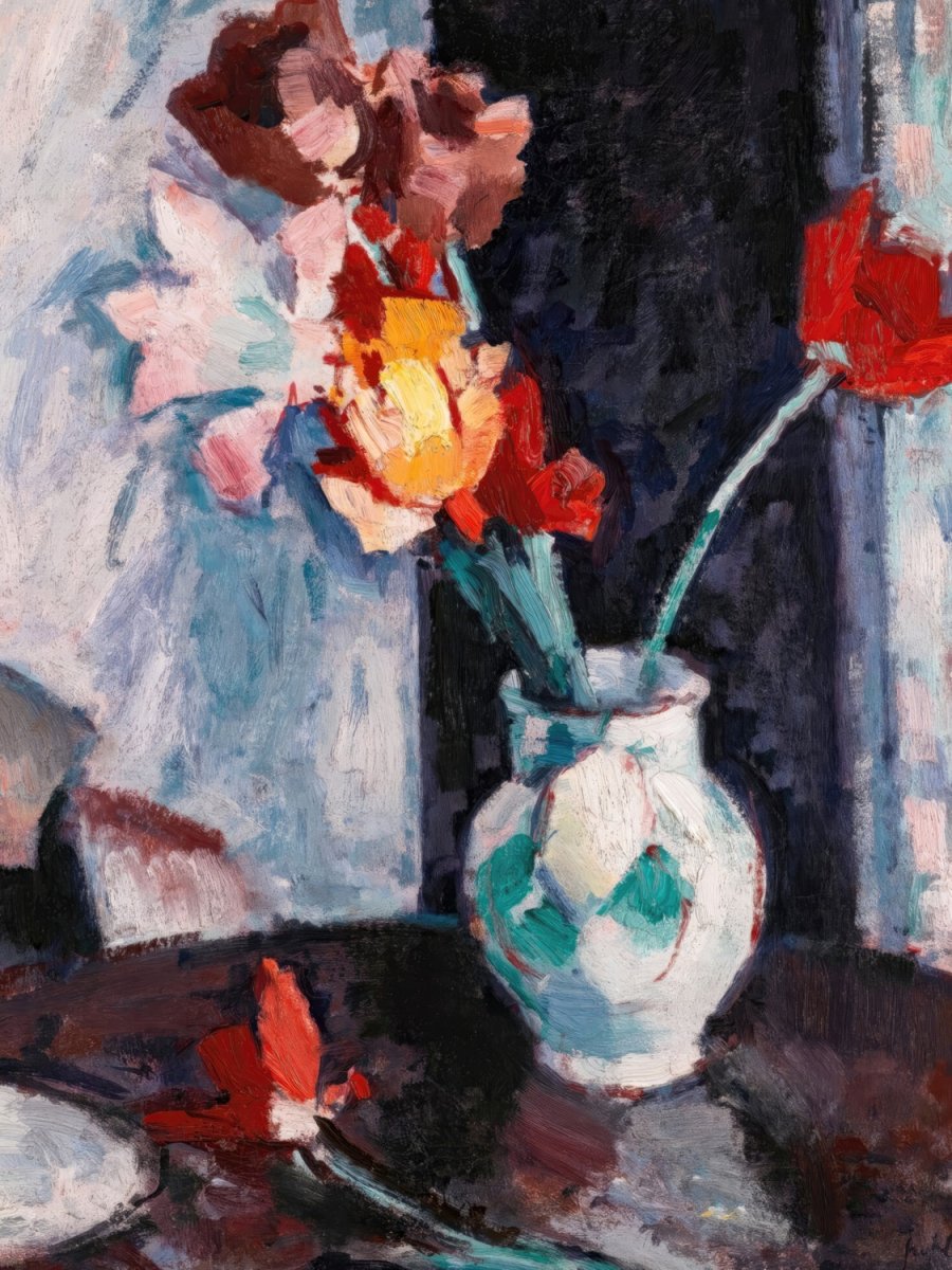 Tulips in a White Vase | Samuel Peploe | Ave Legato Art Prints