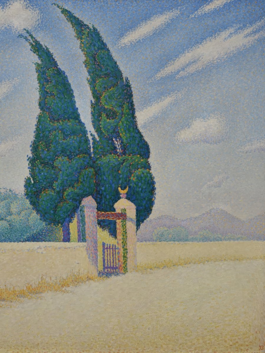 Two Cypresses, Mistral | Paul Signac | Ave Legato Art Prints