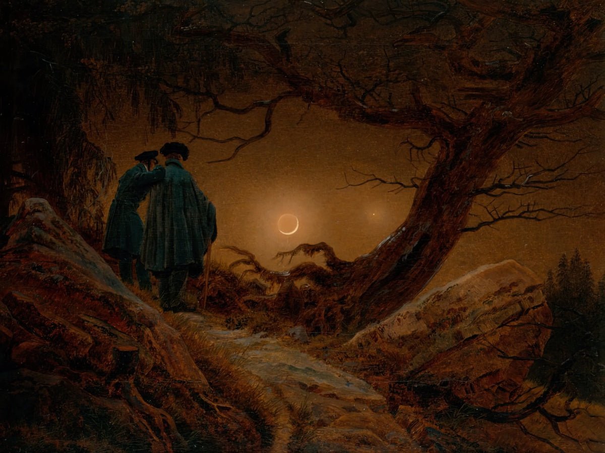 Two Men Contemplating the Moon | Caspar Friedrich | Ave Legato Art Prints